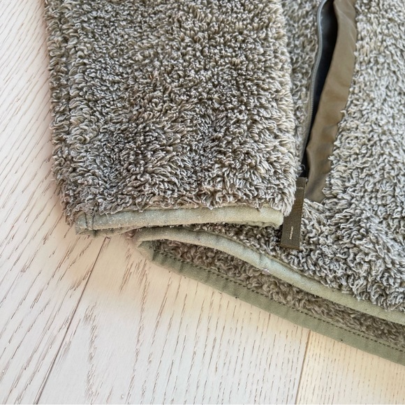 LL Bean Hi Pile Ultra Plush Fleece Zip Up Elbow Patch Jacket Cabincore Outdoors - Picture 7 of 12